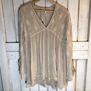 Free People boho eyelet tunic small